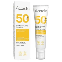 Acorelle fysikaalinen aurinkosuoja SPF 50, suihkutettava 100ml