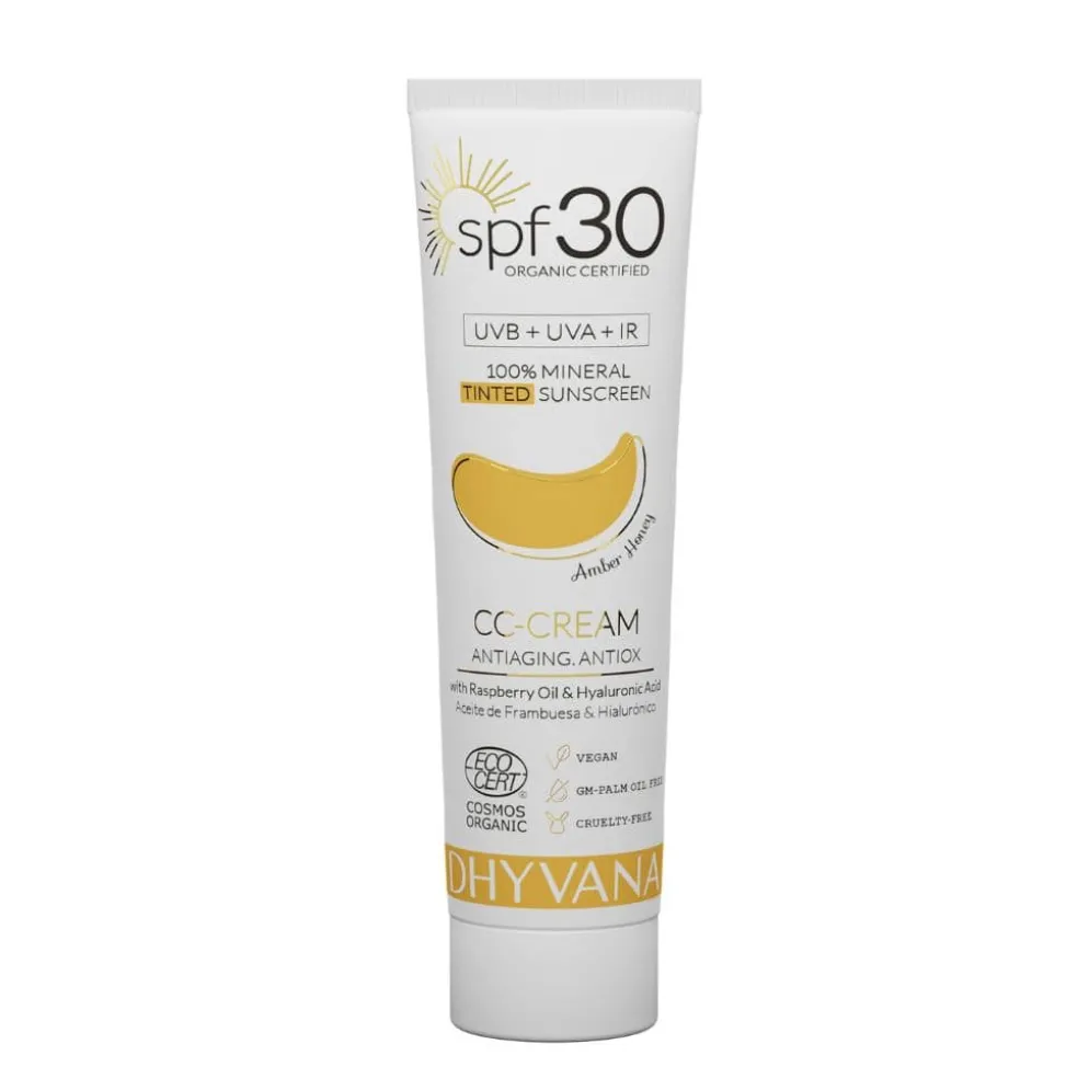 CC-voide Dhyvana SPF30 sävytetty aurinkovoide, 2 sävyä