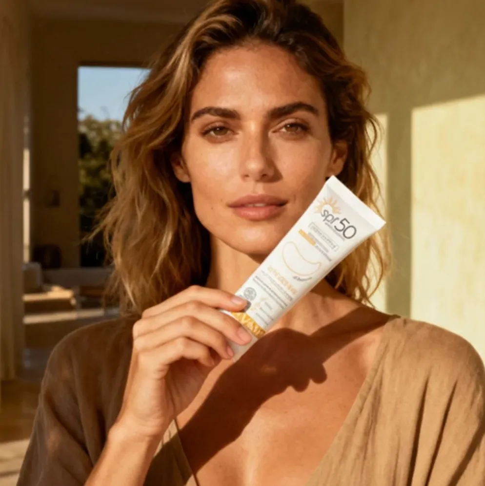 Dhyvana sävyttävä aurinkovoide kasvoille SPF 50, 2 sävyä