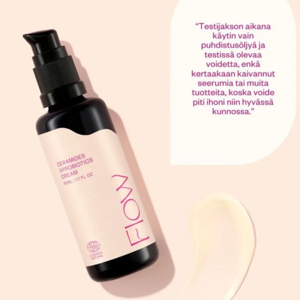 Kosteusvoide Flow Cosmetics Ceramides & Probiotics Cream 50ml