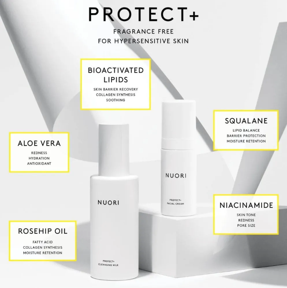 NUORI Protect+ puhdistusmaito herkälle iholle 150ml
